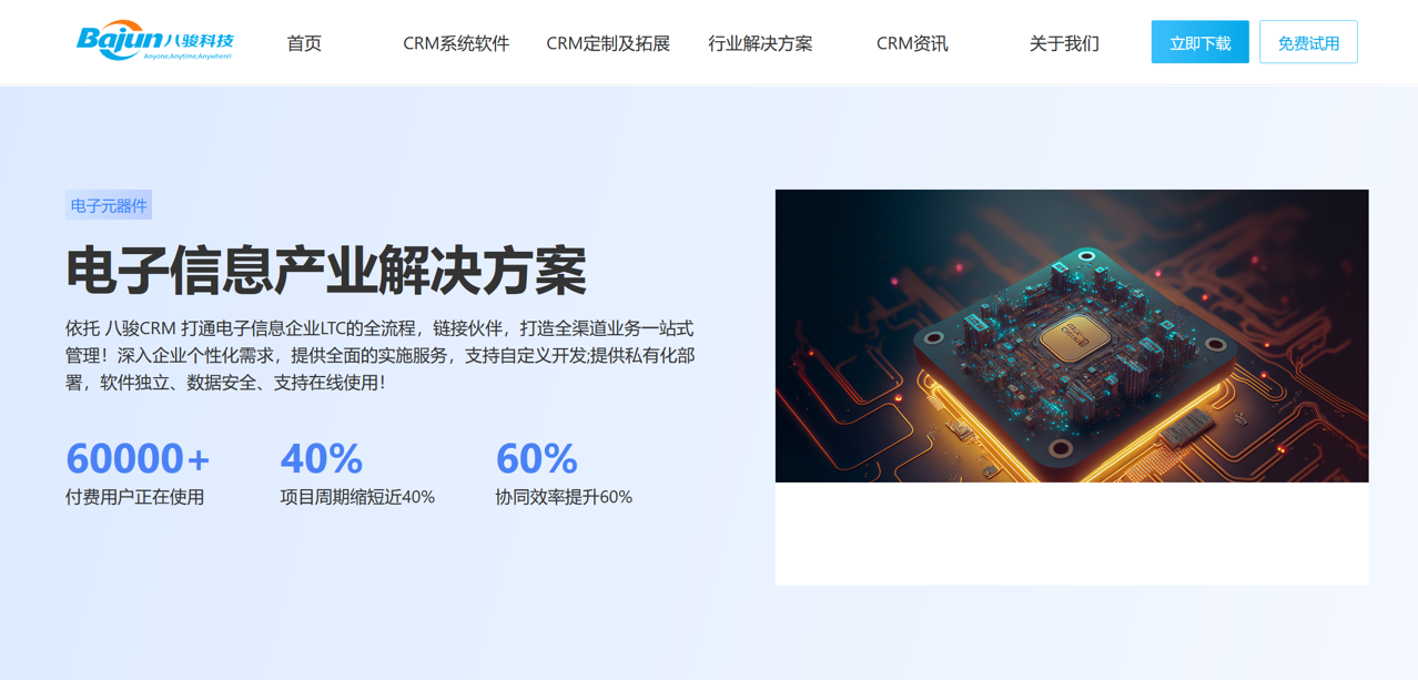 电子半导体CRM方案