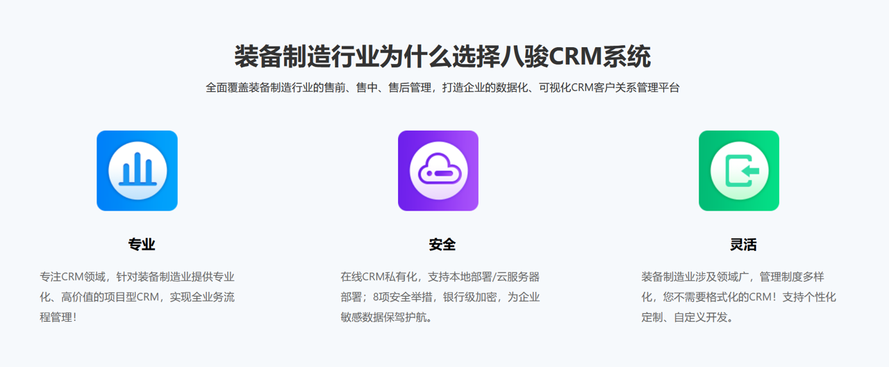 适合装备制造业的CRM产品有哪些？